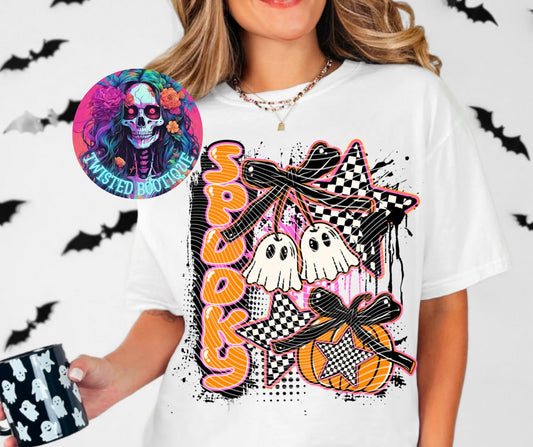 Spooky Ghosts Checkered