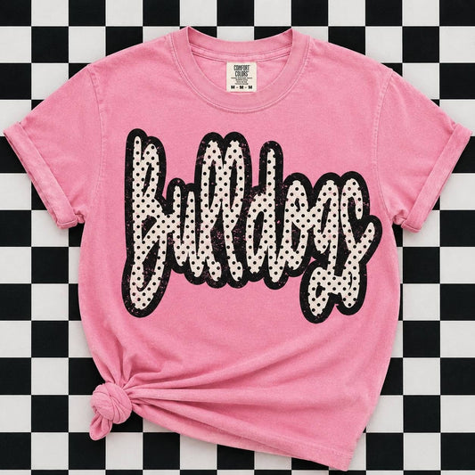 Bulldogs White Polka Dots