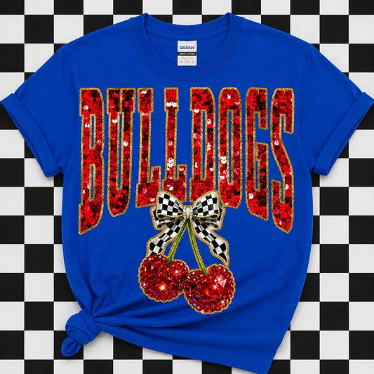 Bulldogs Red Glitter