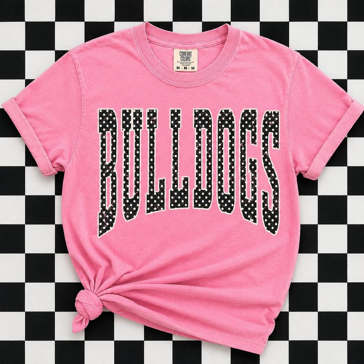 Bulldogs Black Polka Dots
