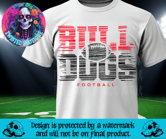 Bulldogs Football (Black Text)