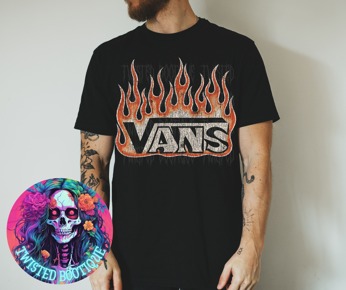 V Orange Flames