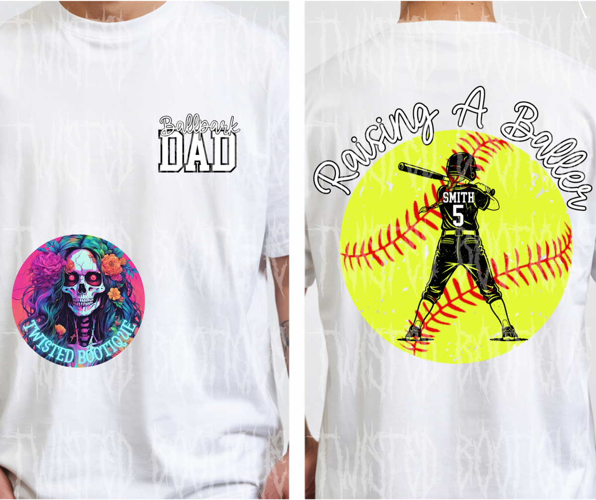 Ballpark Dad-Raising A Baller Custom