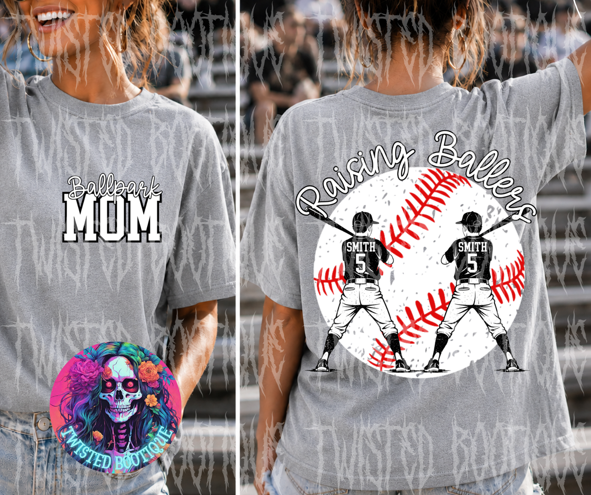 Ballpark Mom-Raising Ballers Custom