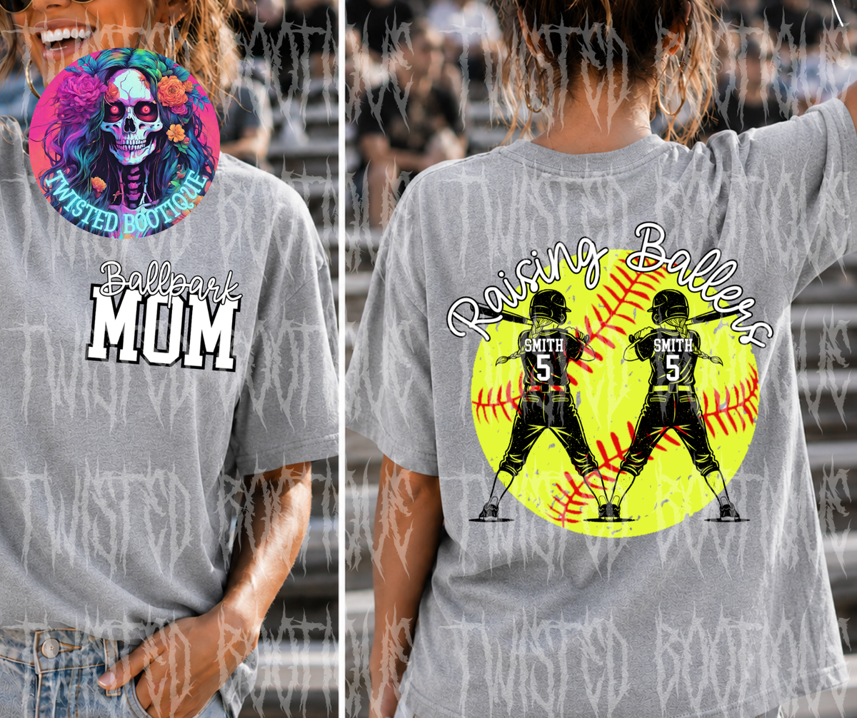 Ballpark Mom-Raising Ballers Custom