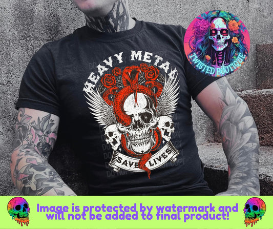 Heavy Metal Saves Lives Tee