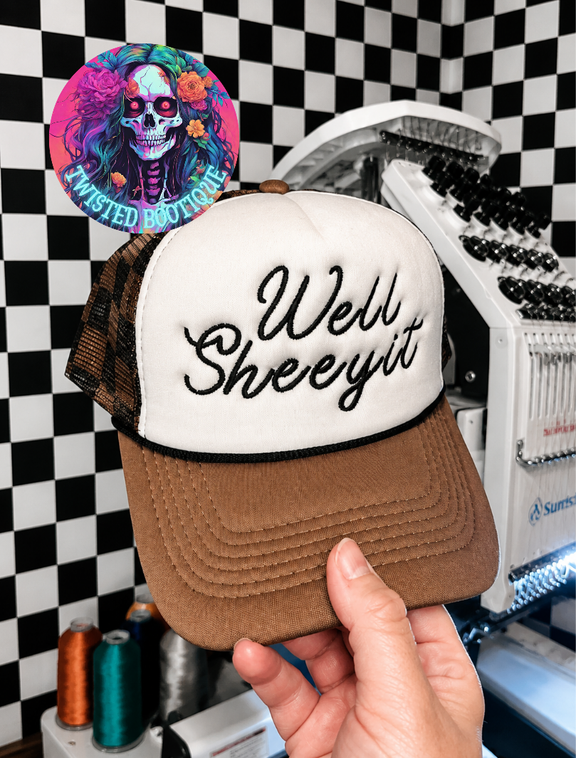 Well Sheeyit Black/Brown Checkered Hat