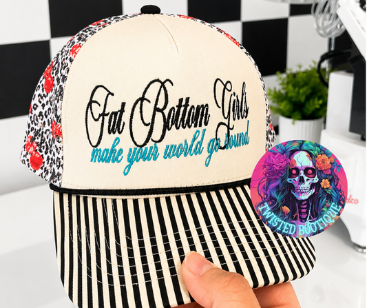 Fat Bottom Girls Cherry/Stripped Hat