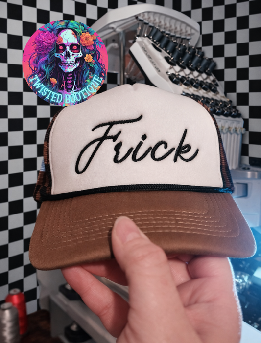 Frick Brown & Black Checkered Foam Hat